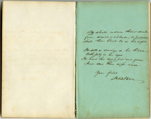 Harriet Beecher Stowe writes to the Crafts.