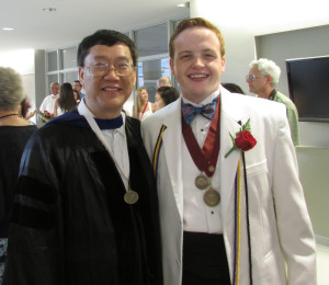 Dr. Liu with graduating political science senior