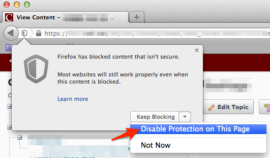 Unblock OAKS Content in Chrome and Firefox