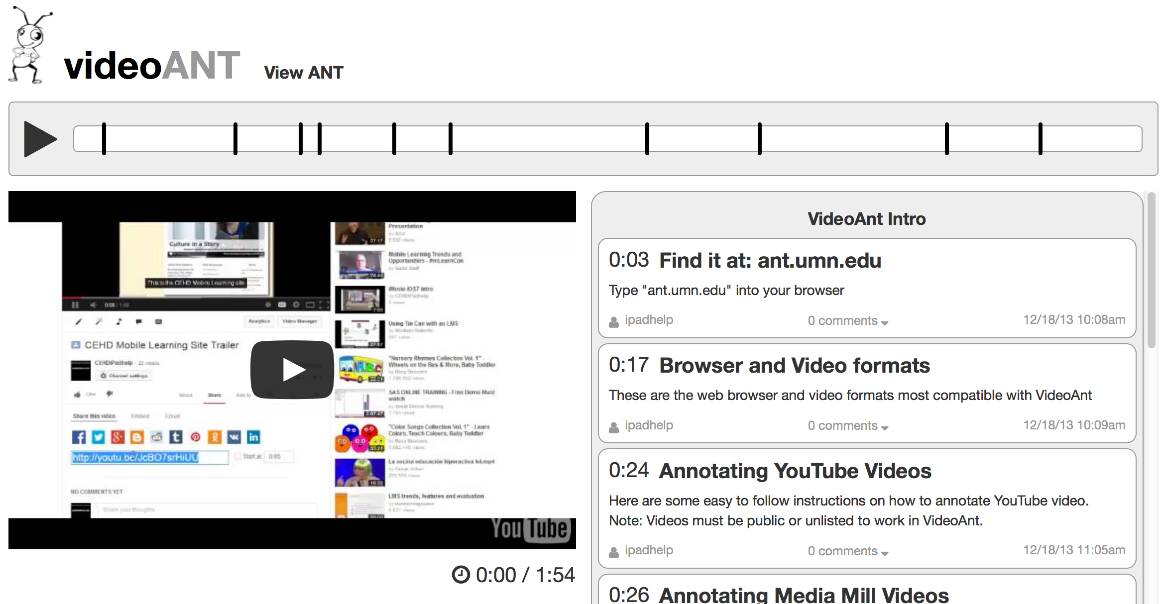 VideoANT for Quick and Easy Video Annotations