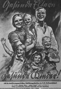 WW2 Nazi Propaganda Poster encouraging women to have many children