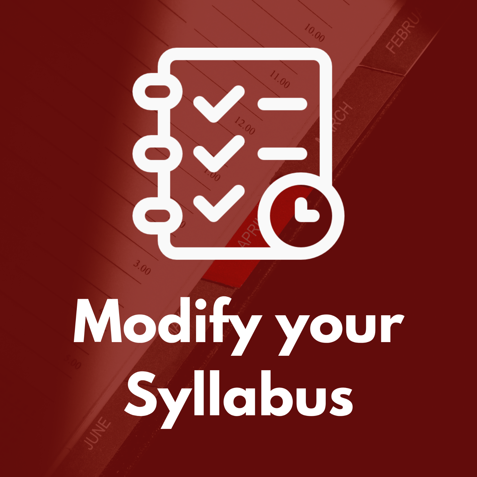 Modify your syllabus