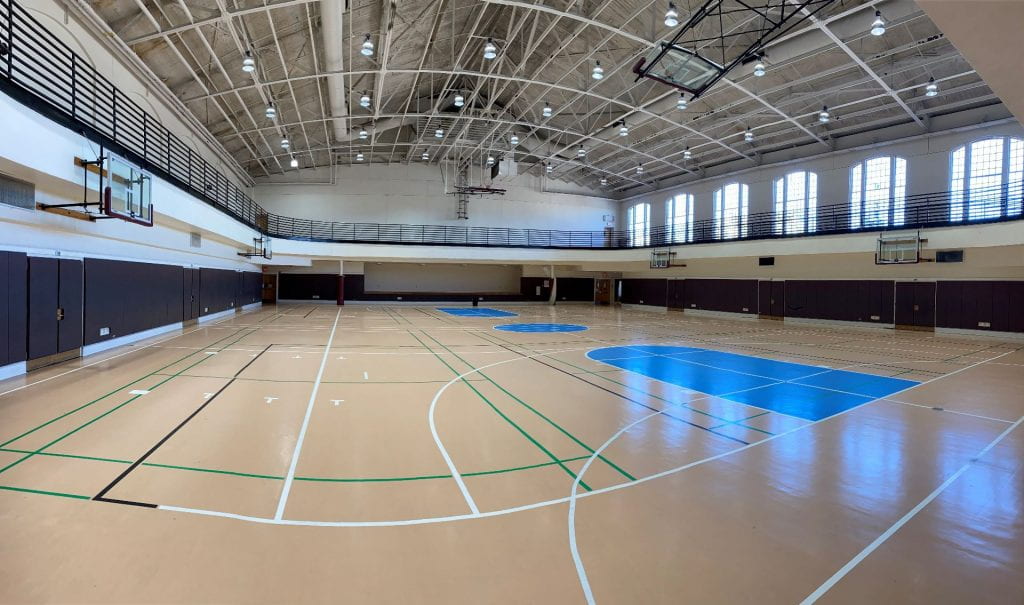 Panorama shot of the gym on the 2nd floor.