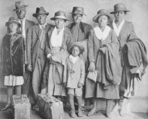 Black Family Arrives in Chicago from the South, ca. 1919. Image courtesy of blackpast.org
