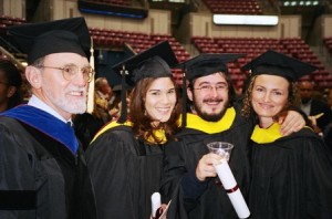 Associate Dean Owens with Graduates