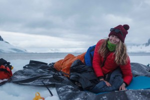 Caitlin Black '12 on site in Antarctica. (Source: The College Today) 
