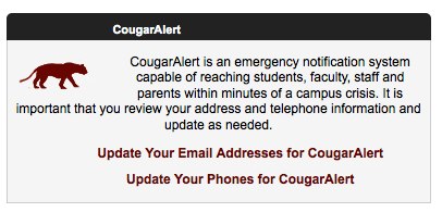 Cougar Alert Widget image