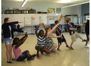 Students integrating science concepts through dance