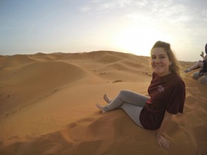 Senior Kat Calabro pictured above during a study abroad trip to Morocco. 