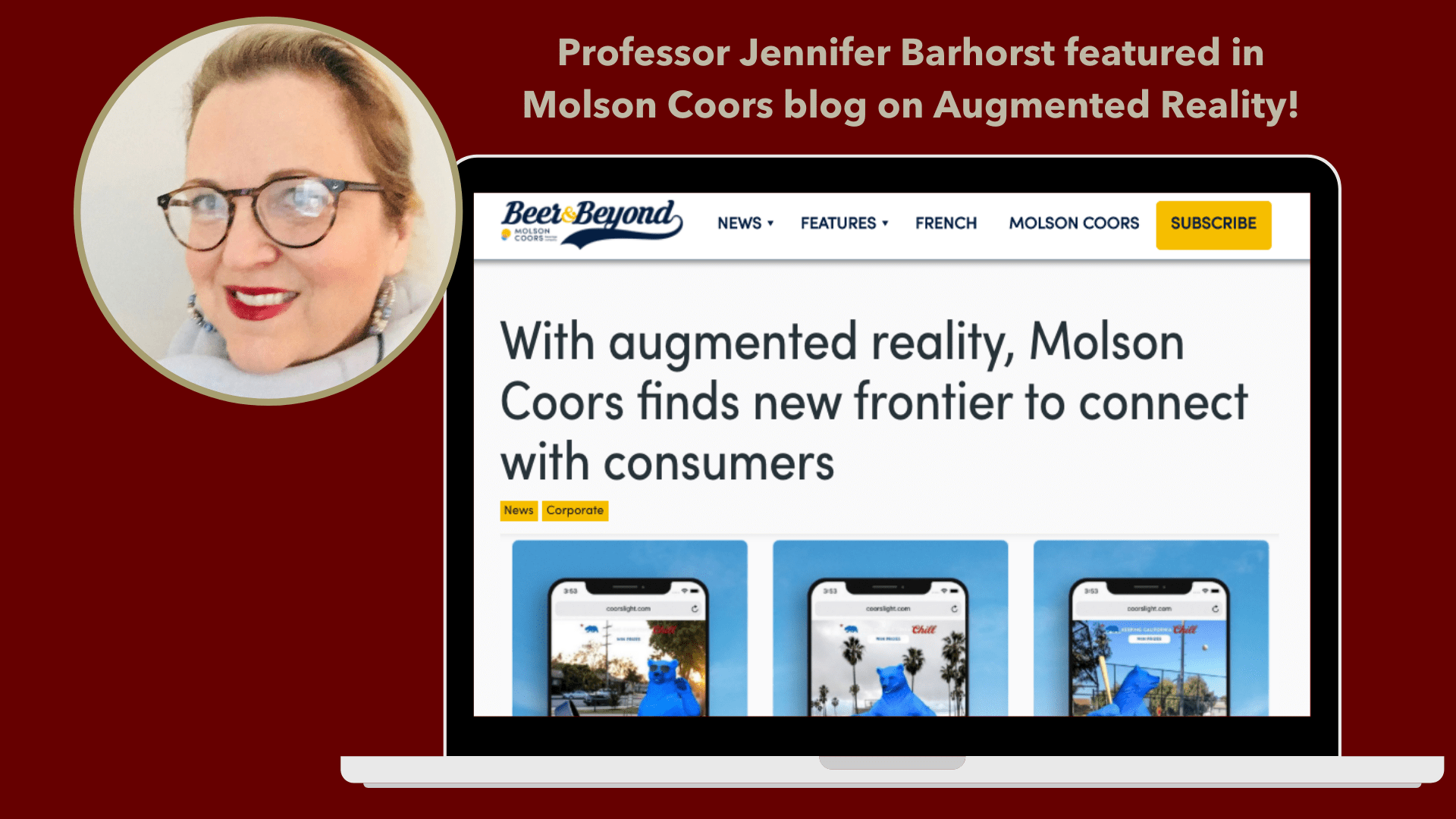 Professor Jennifer Barhorst Shares Augmented Reality Insights with Molson Coors Beverage Company