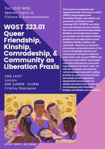 Flyer for WGST Quuer Friendship course