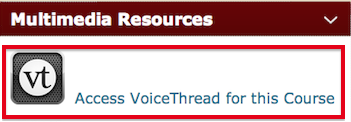 Access Voicethread through OAKS homepage