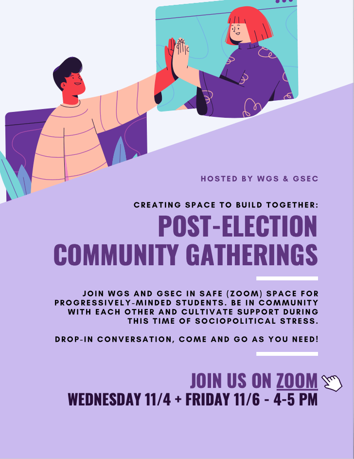 post-election gathering flyer - text reproduced below